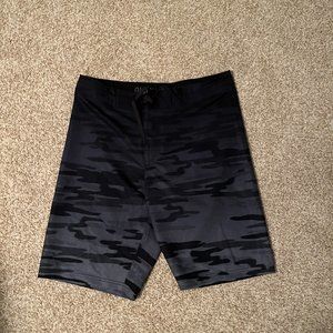 Old Navy Black and Gray Swim Trunks (M)